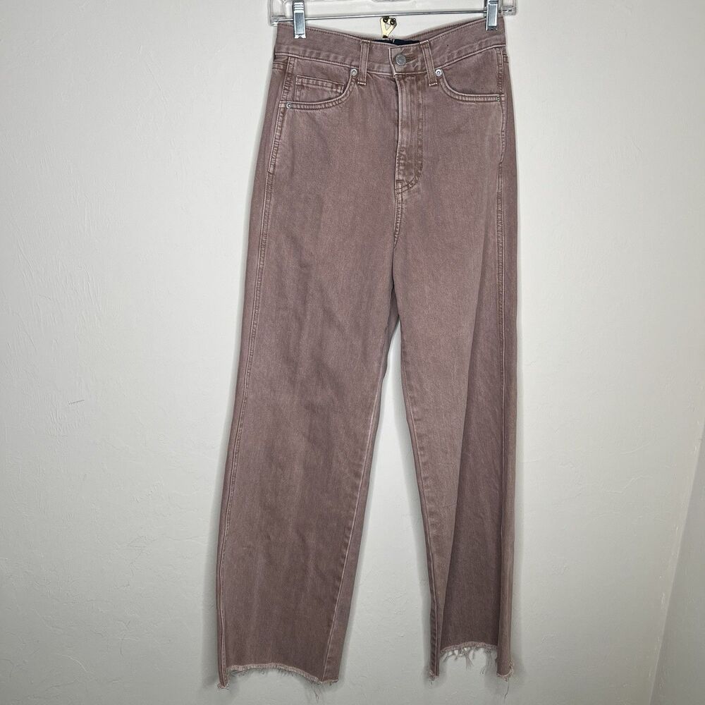 Veronica Beard Jeans Taylor Wide Leg High Rise Jeans Relaxed Tan Sierra Sz 26